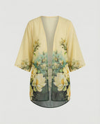 Offener Kimono Damen Floral