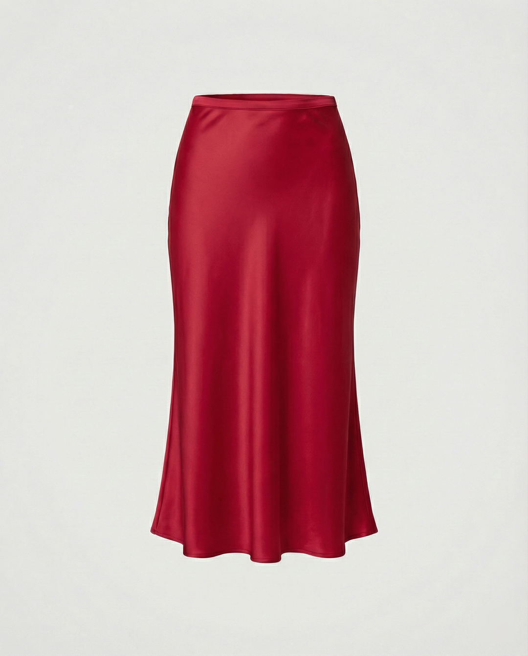 Damen eleganter Midirock mit sanftem Schnitt und hohem Bund R&B