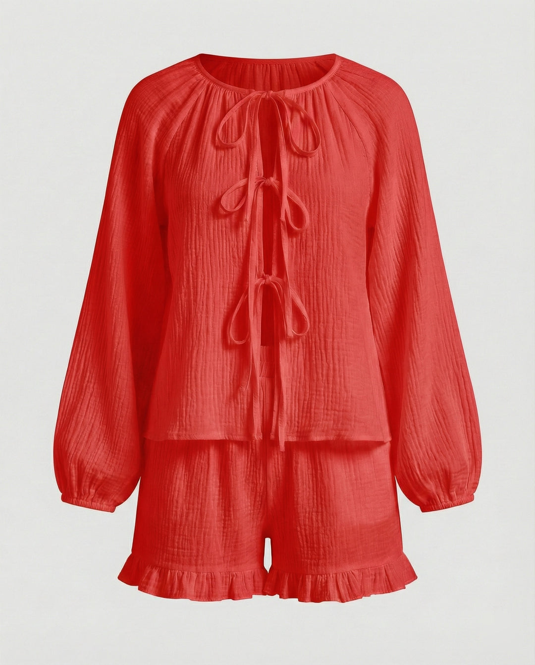 Damen Zweiteiler Set Musselin Sommer