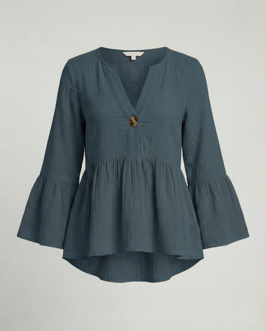 Bluse Damen Babydoll Baumwolle