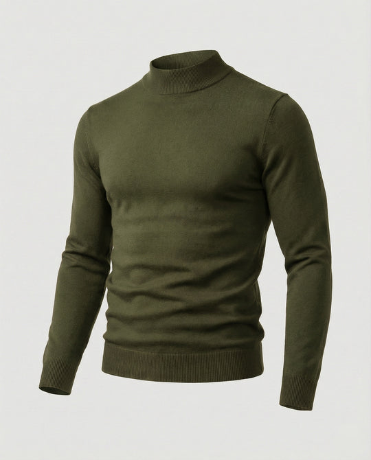 Herren eleganter Pullover mit Stehkragen R&B