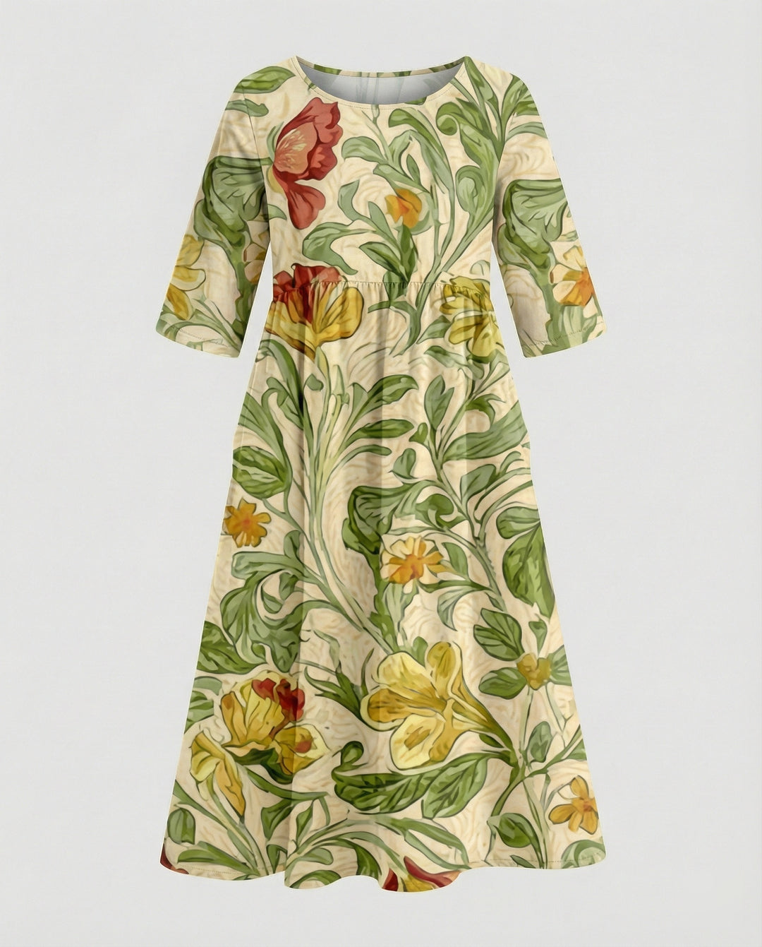 Damen Maxikleid A-Linie fließend