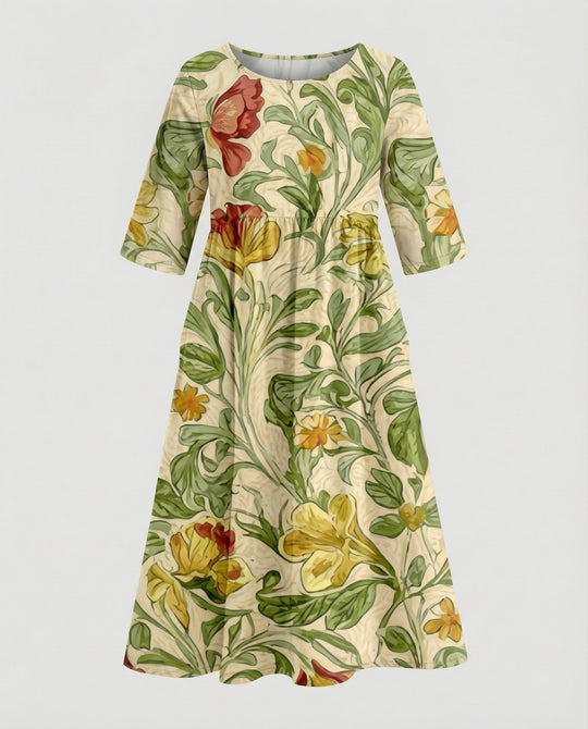 Damen Maxikleid A-Linie fließend