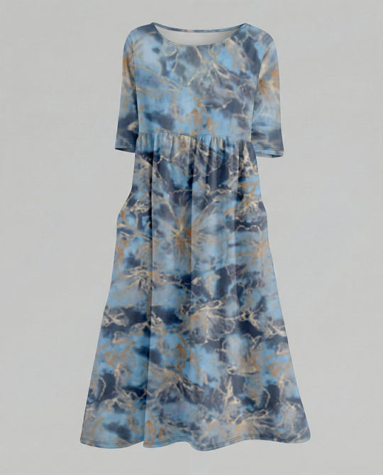 Damen Maxikleid A-Linie fließend