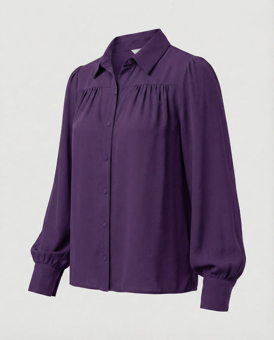 Damen Bluse mit voluminösen Ärmeln und eleganten Rüschendetails R&B