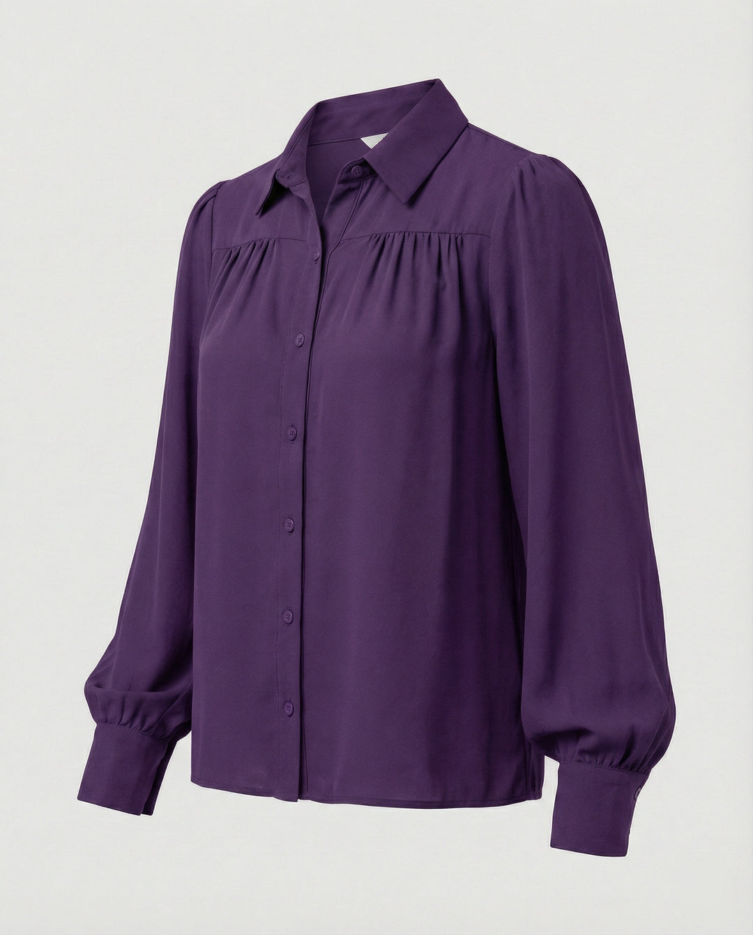 Damen Elegante Bluse mit Puffärmeln und Knopfdetails R&B