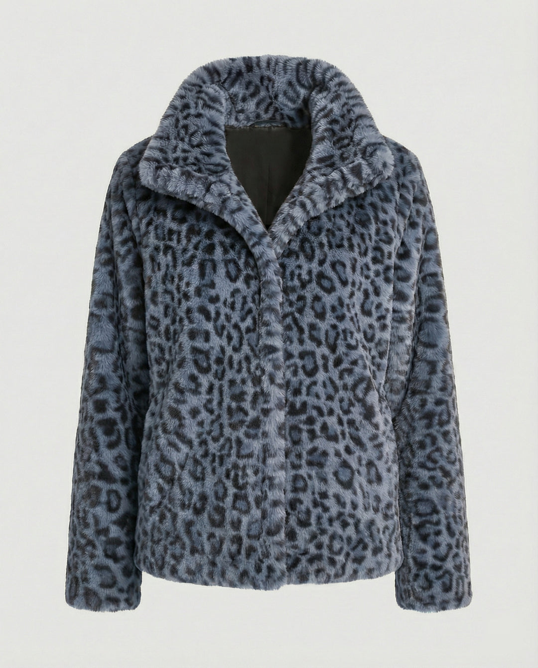 R&B | Mantel - Kunstpelz - Oversized Fit - Reverskragen - Leopardenprint