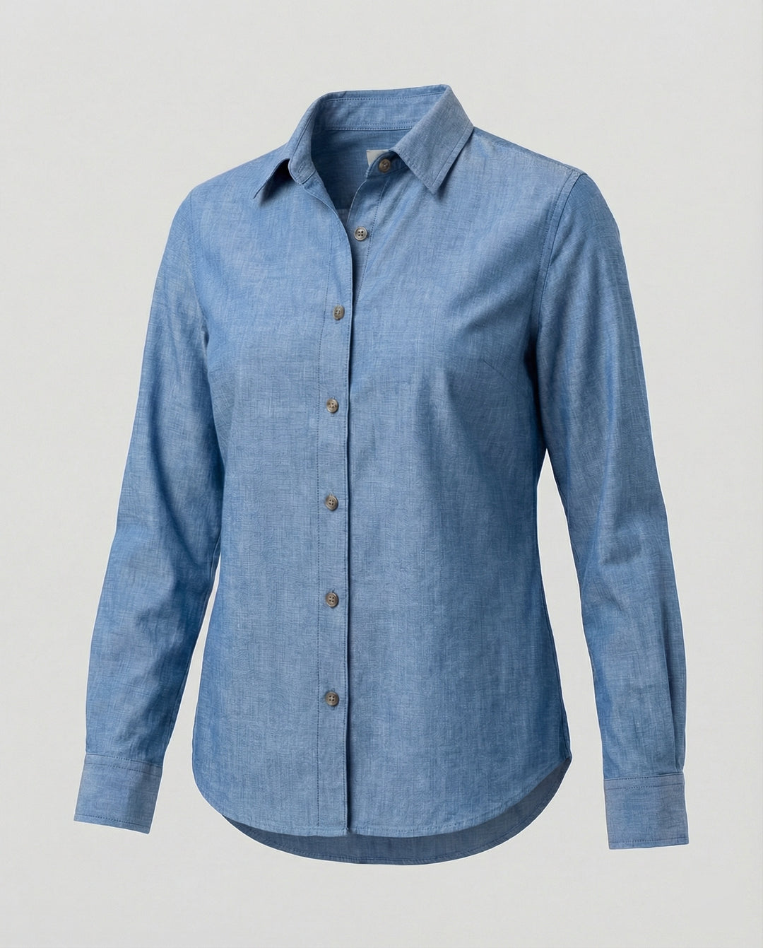Zweifarbige Hemdbluse Jeansoptik Damen
