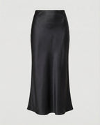 Damen Maxirock Satin High Waist