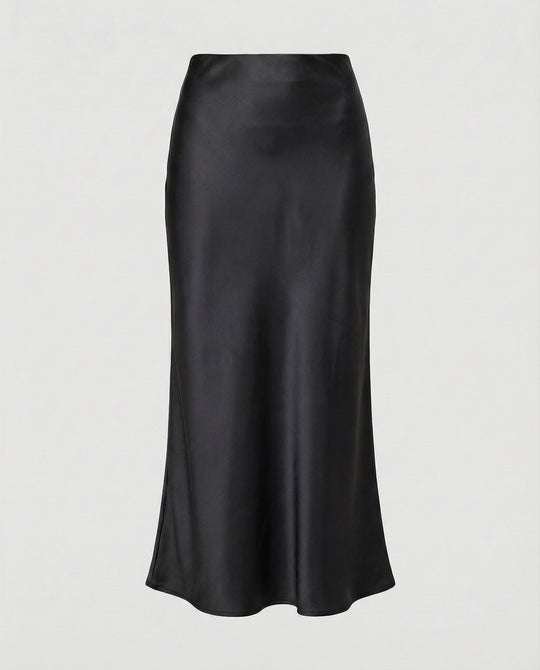Damen Maxirock Satin High Waist