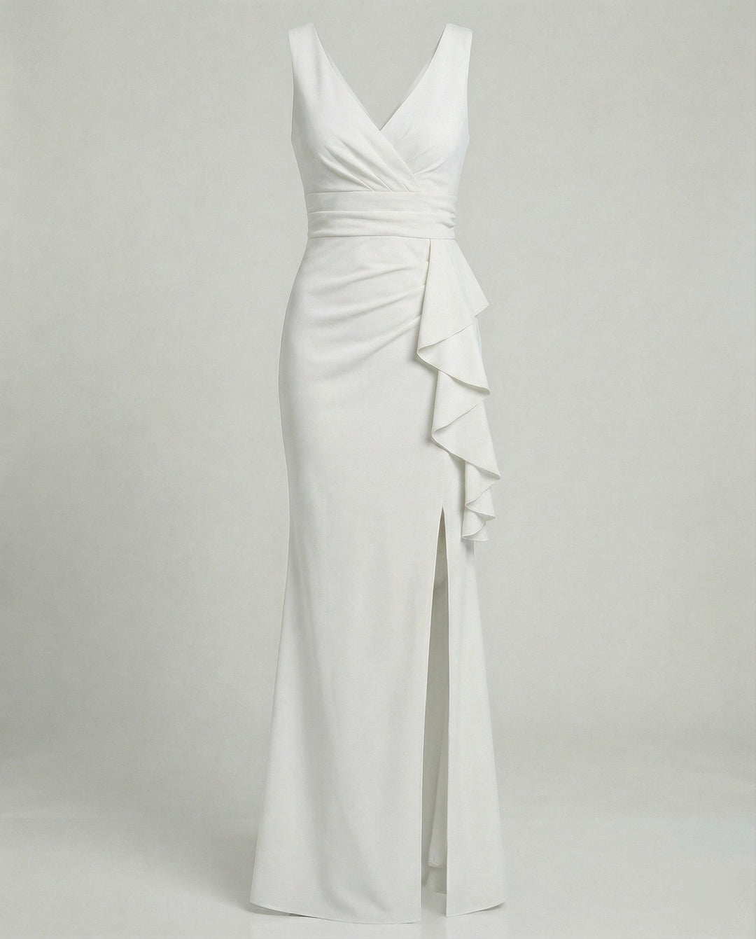 Figurbetontes Abendkleid mit V-Ausschnitt