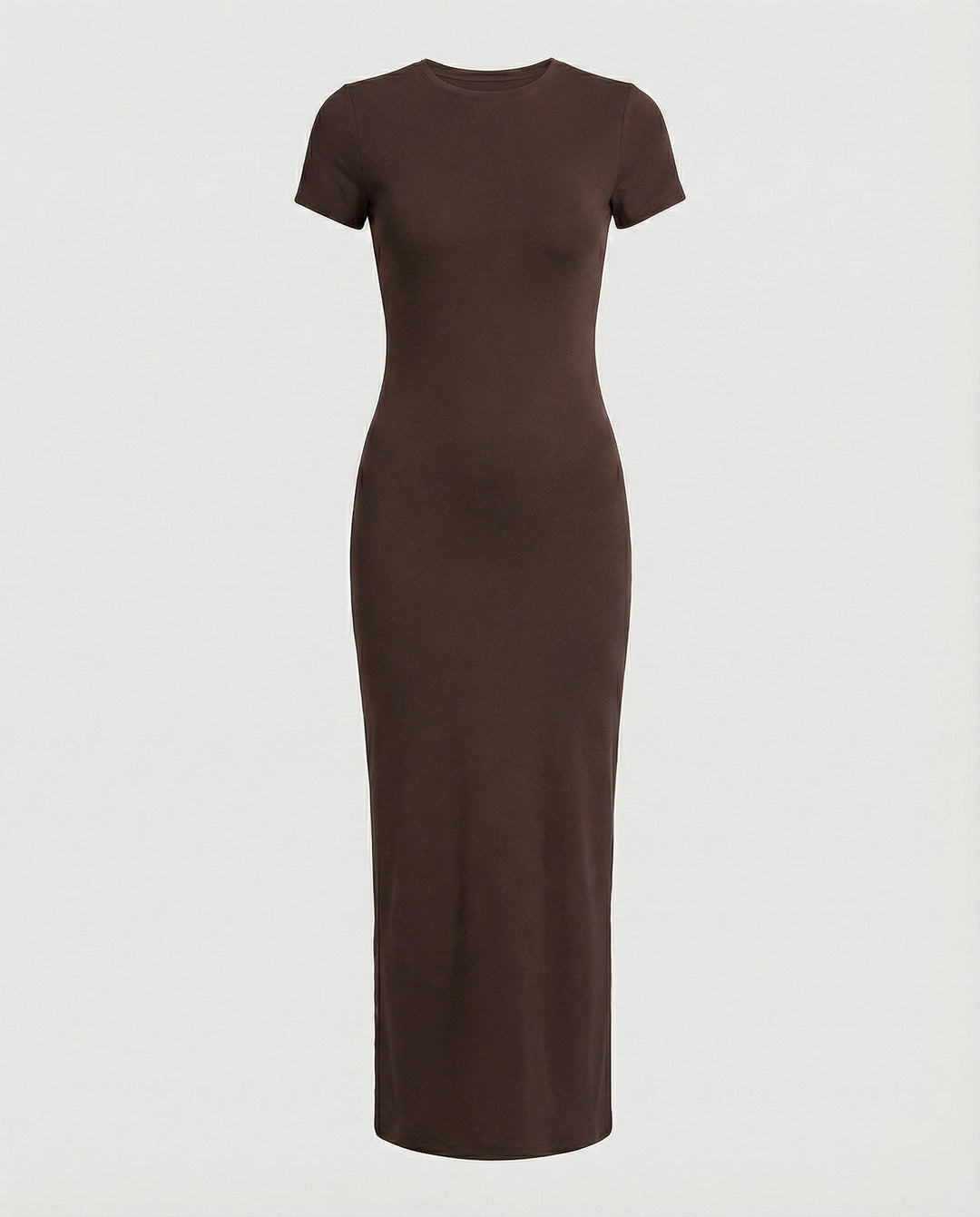 Figurbetontes Maxikleid mit kurzen Ärmeln