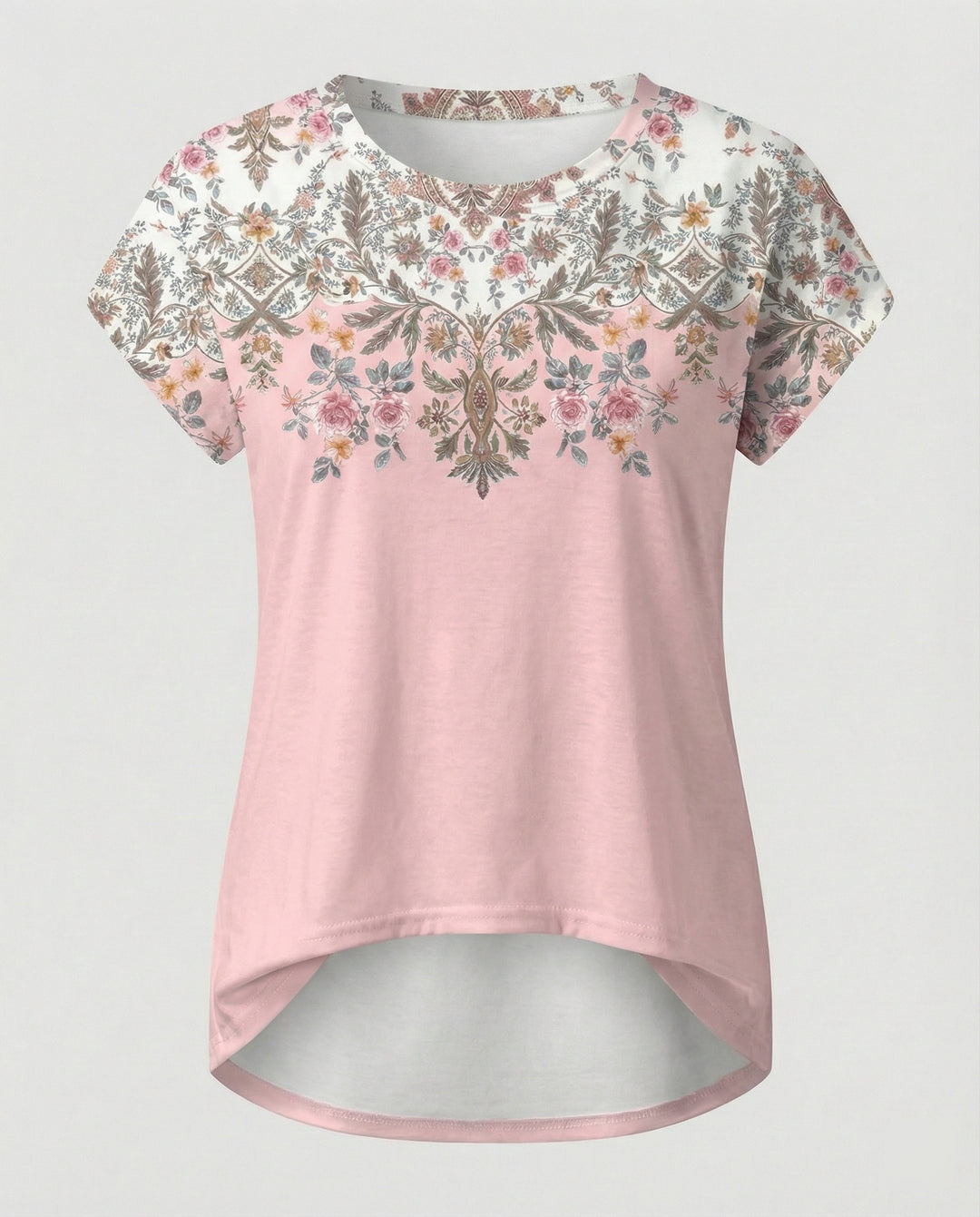 Aquarell Sommerbluse Damen Asymmetrisch