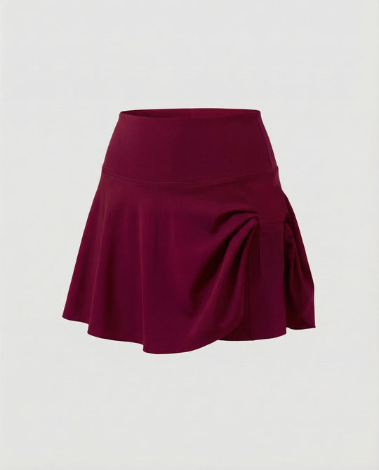 Damen hochgeschnittener Bade-Skort mit Seitentasche