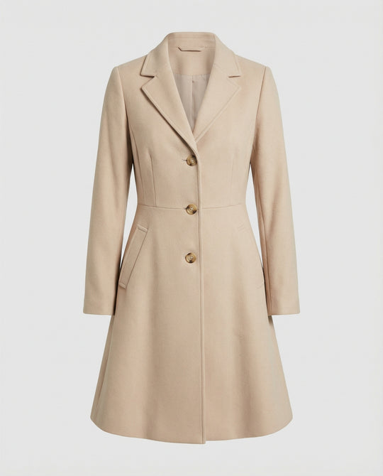 Damen eleganter Langblazer mit modernem Kragen und tailliertem Schnitt R&B