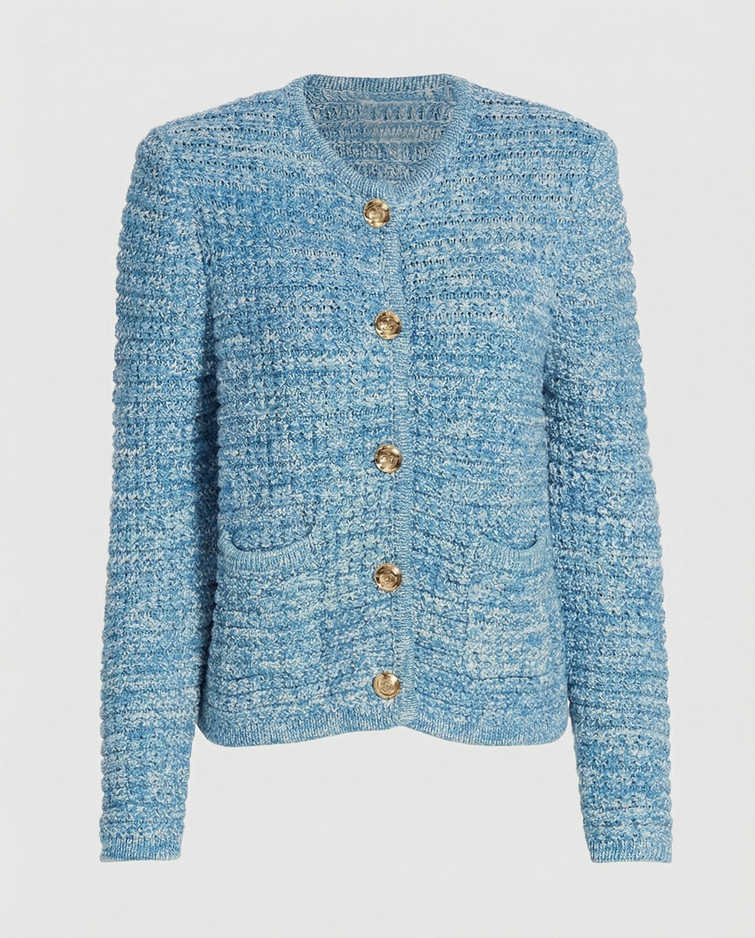 Strickjacke Damen elegant mit goldenen Knöpfen