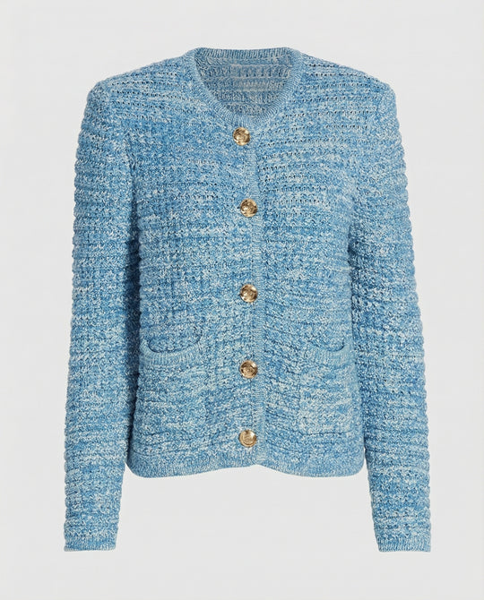 Strickjacke Damen elegant mit goldenen Knöpfen