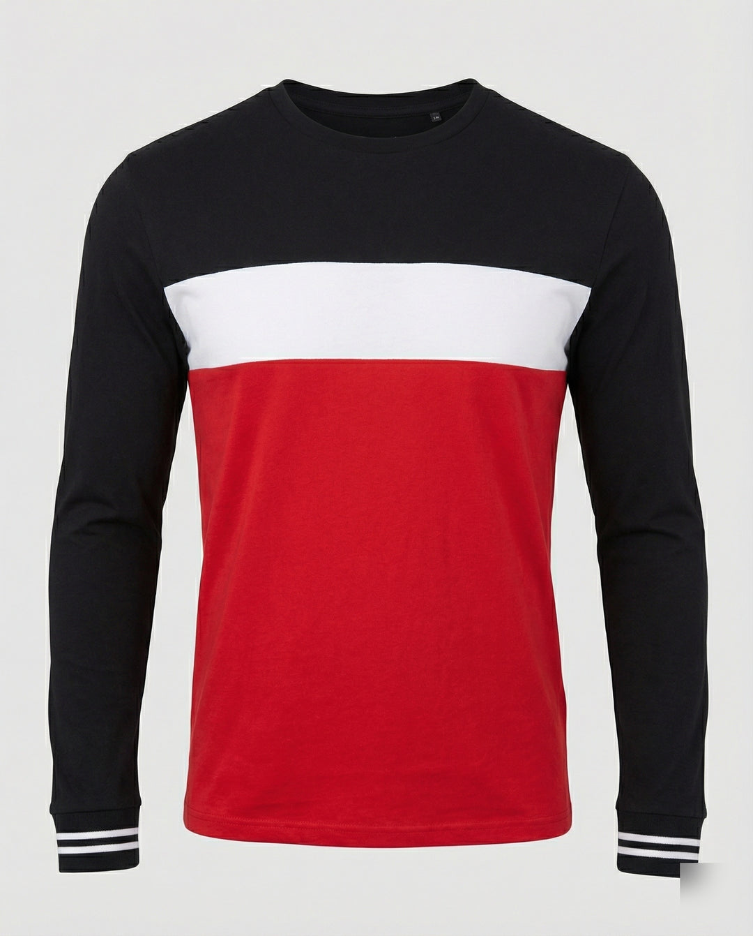 Herren Langarmshirt mit sportlichen Farbakzenten und bequemer Passform R&B