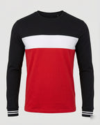 Herren Langarmshirt mit sportlichen Farbakzenten und bequemer Passform