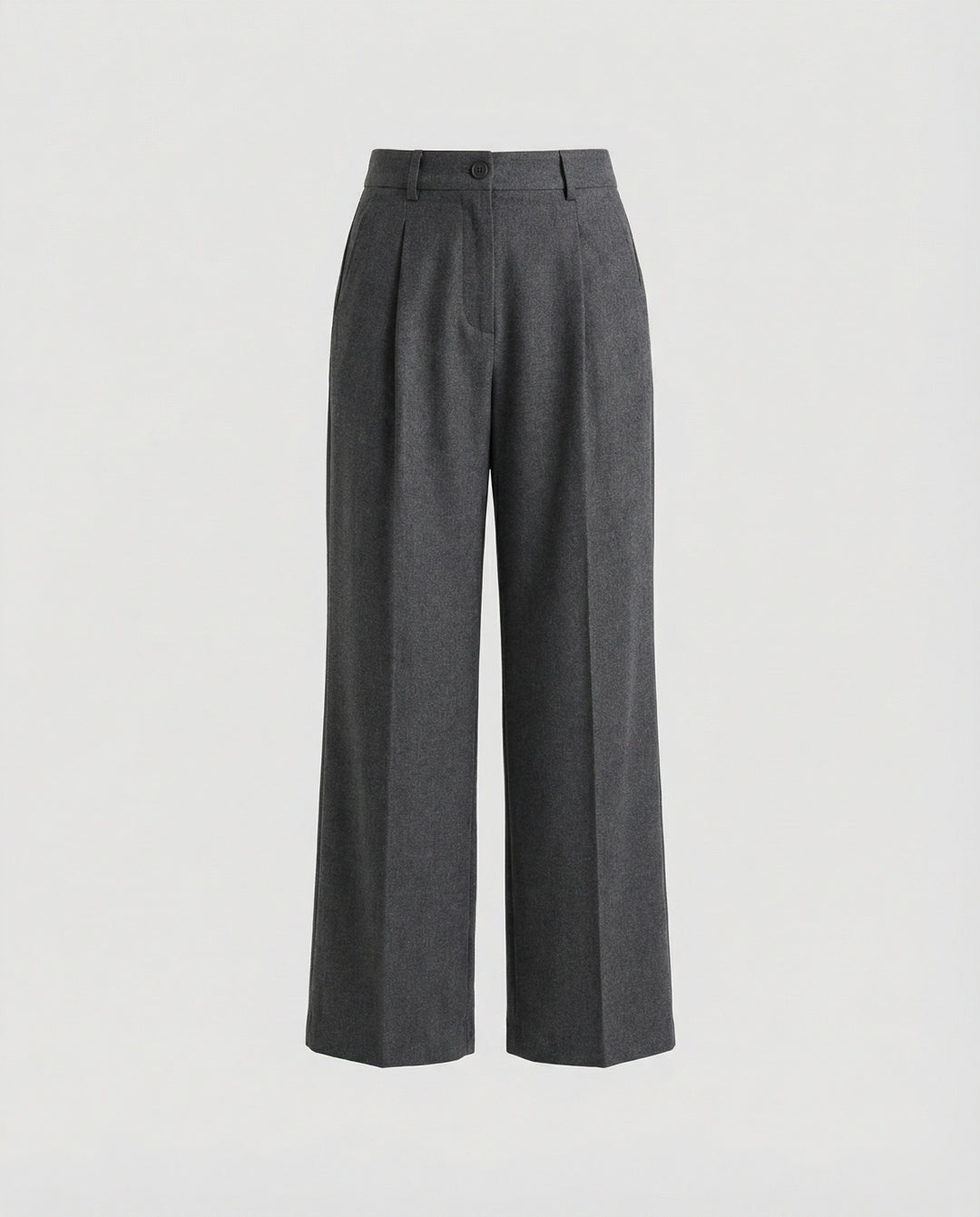 Damen Weite Anzughose High Waist mit eleganten Falten