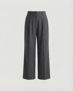 Damen Weite Anzughose High Waist mit eleganten Falten