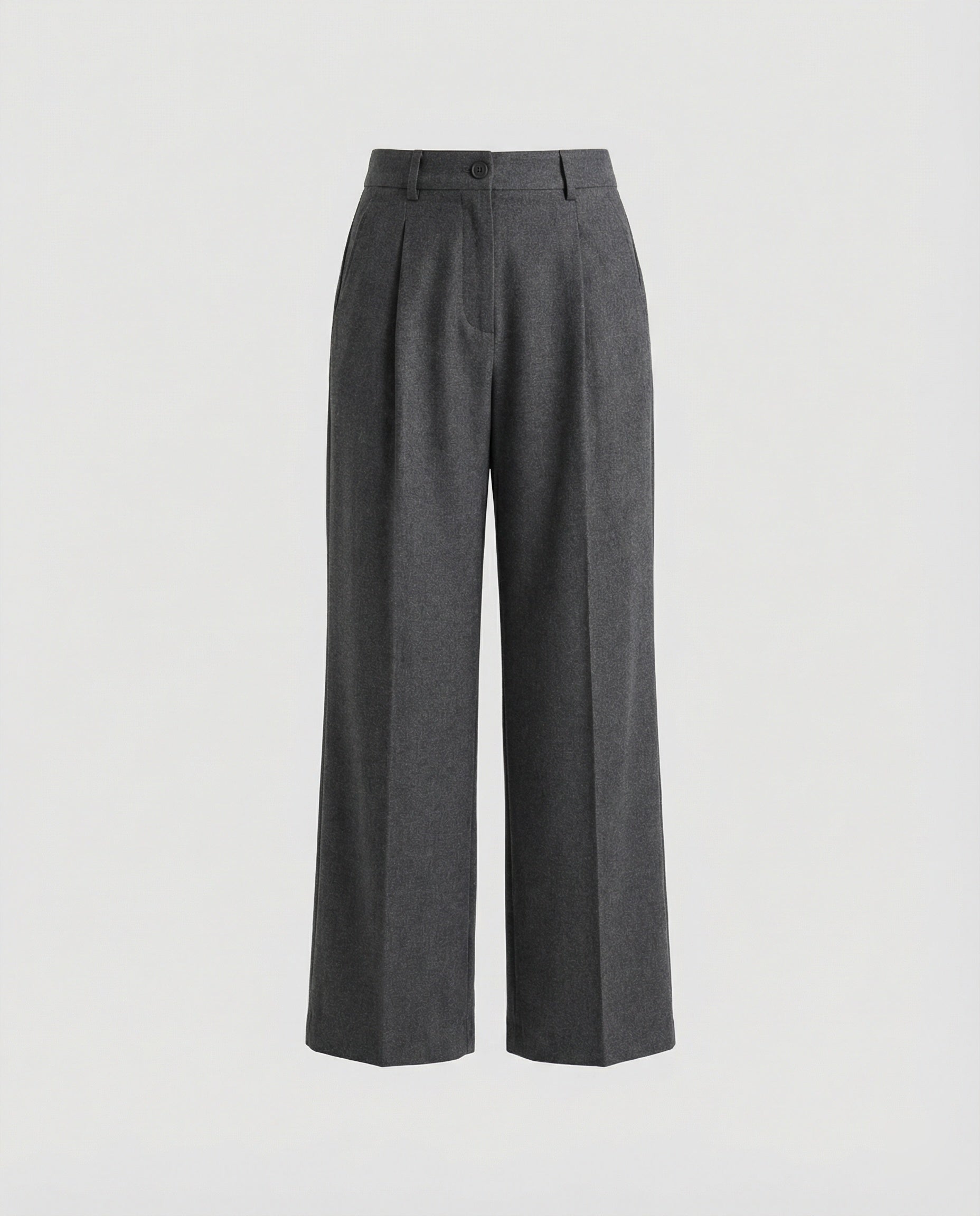 Damen Weite Anzughose High Waist mit eleganten Falten