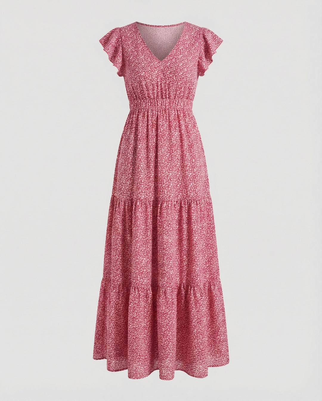 Damen Maxikleid Sommer Smokbund