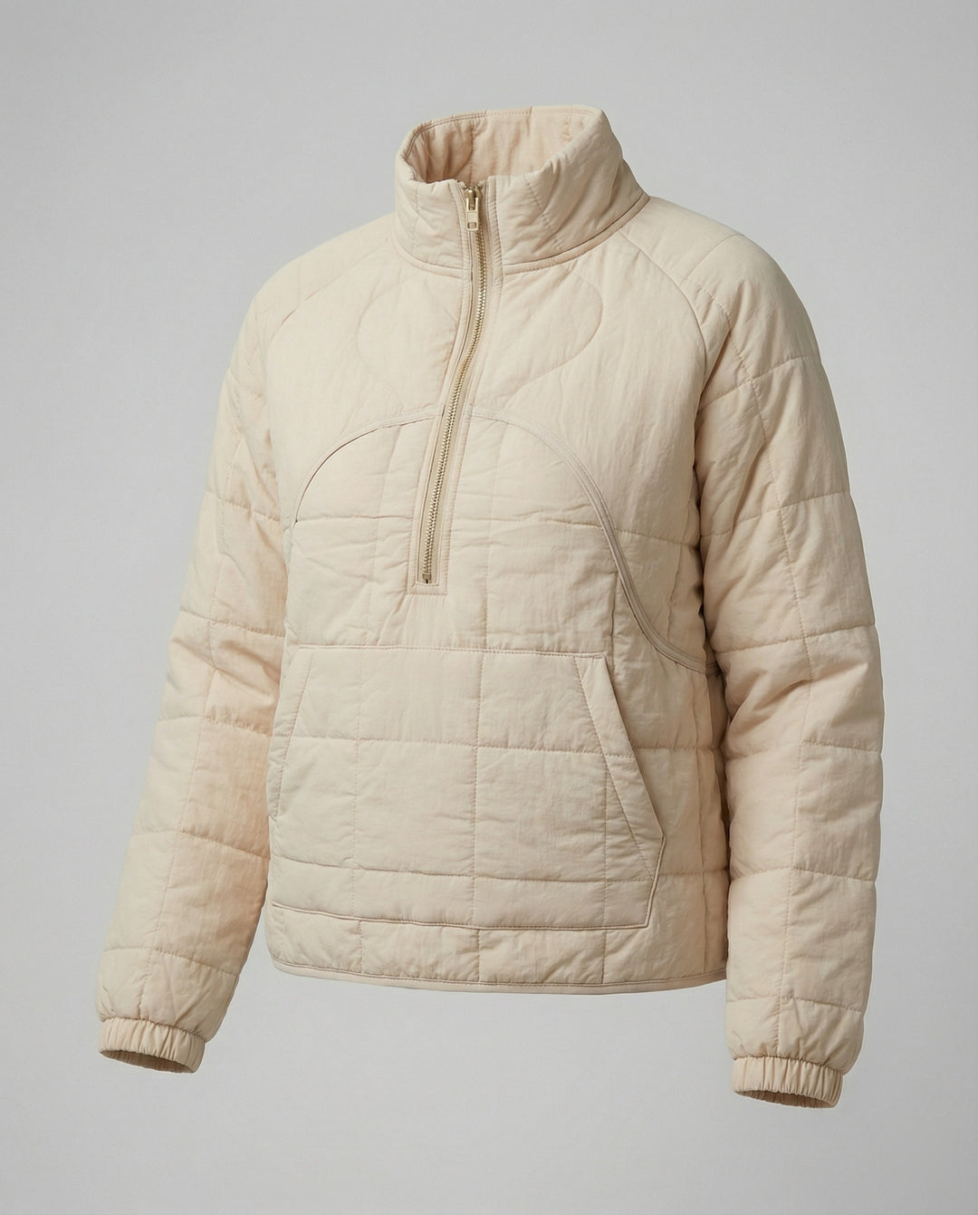 Steppjacke Damen mit hohem Kragen und Reißverschluss