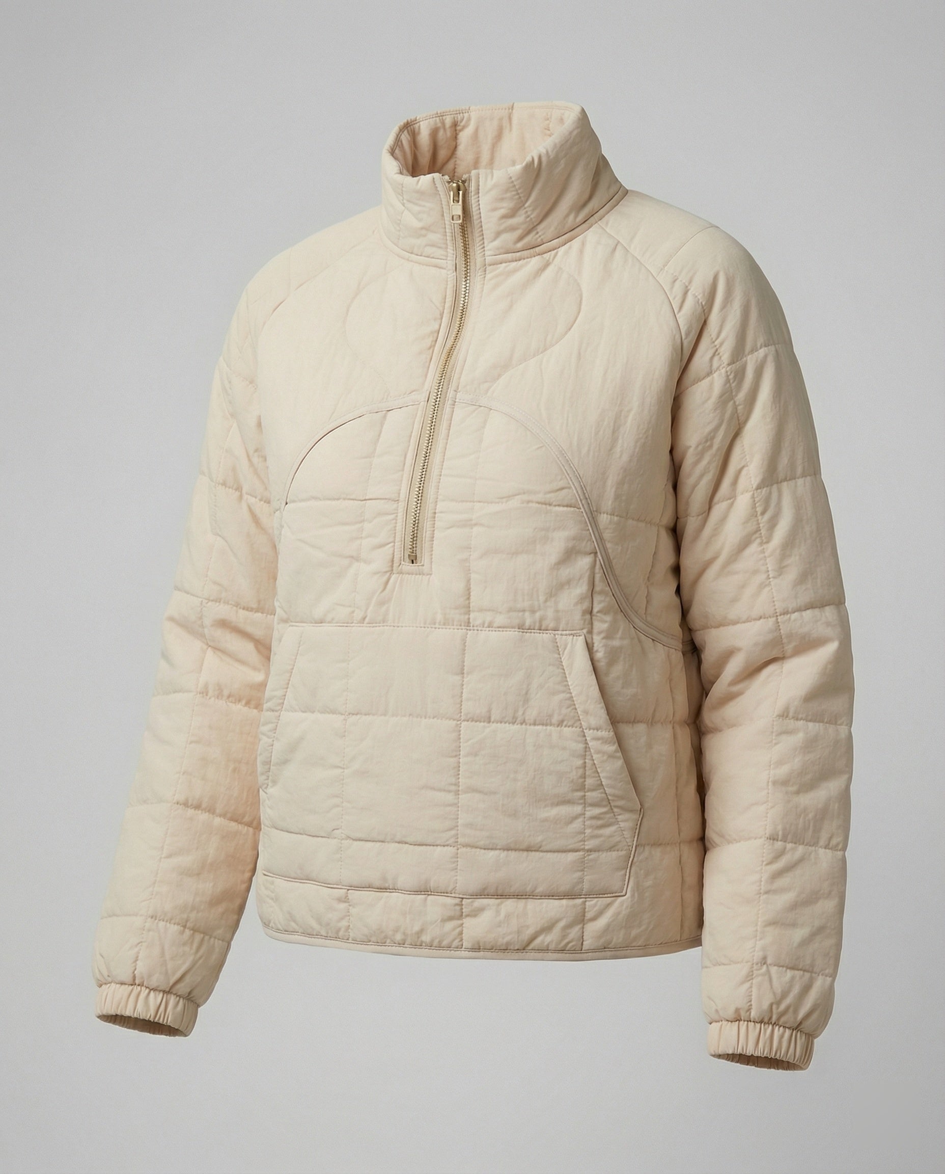 Steppjacke Damen mit hohem Kragen und Reißverschluss