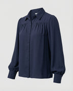 Damen Bluse mit voluminösen Ärmeln und eleganten Rüschendetails R&B