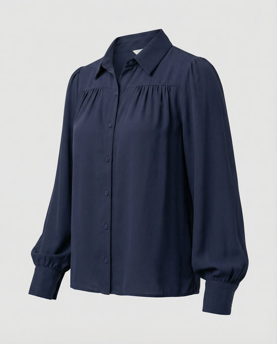 Damen Bluse mit voluminösen Ärmeln und eleganten Rüschendetails R&B