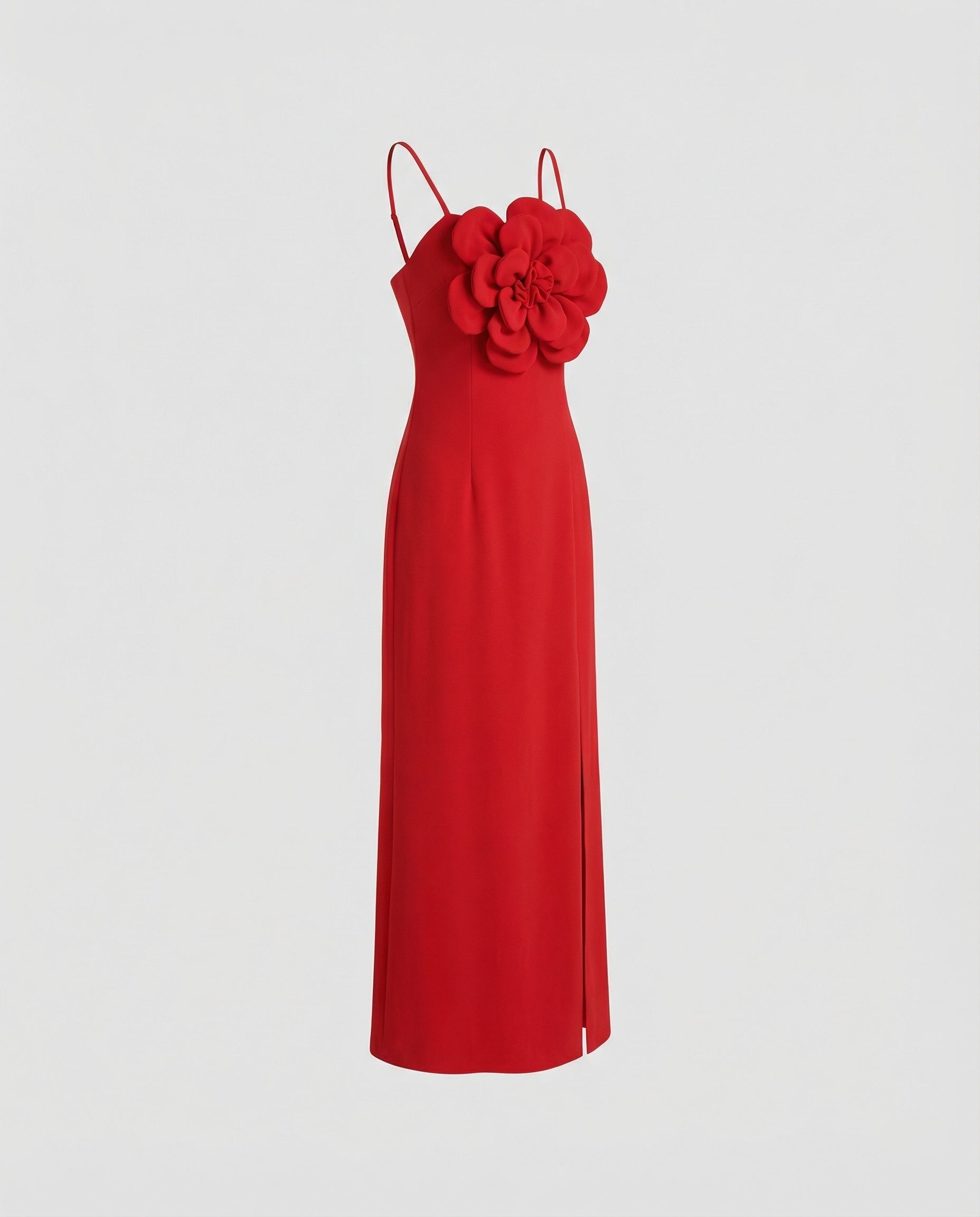 Damen Abendkleid Midi mit Blüten