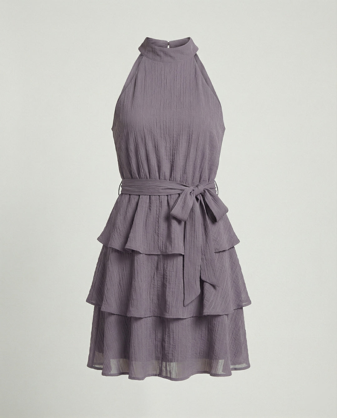 Neckholder Stufenkleid Mit Volant Damen