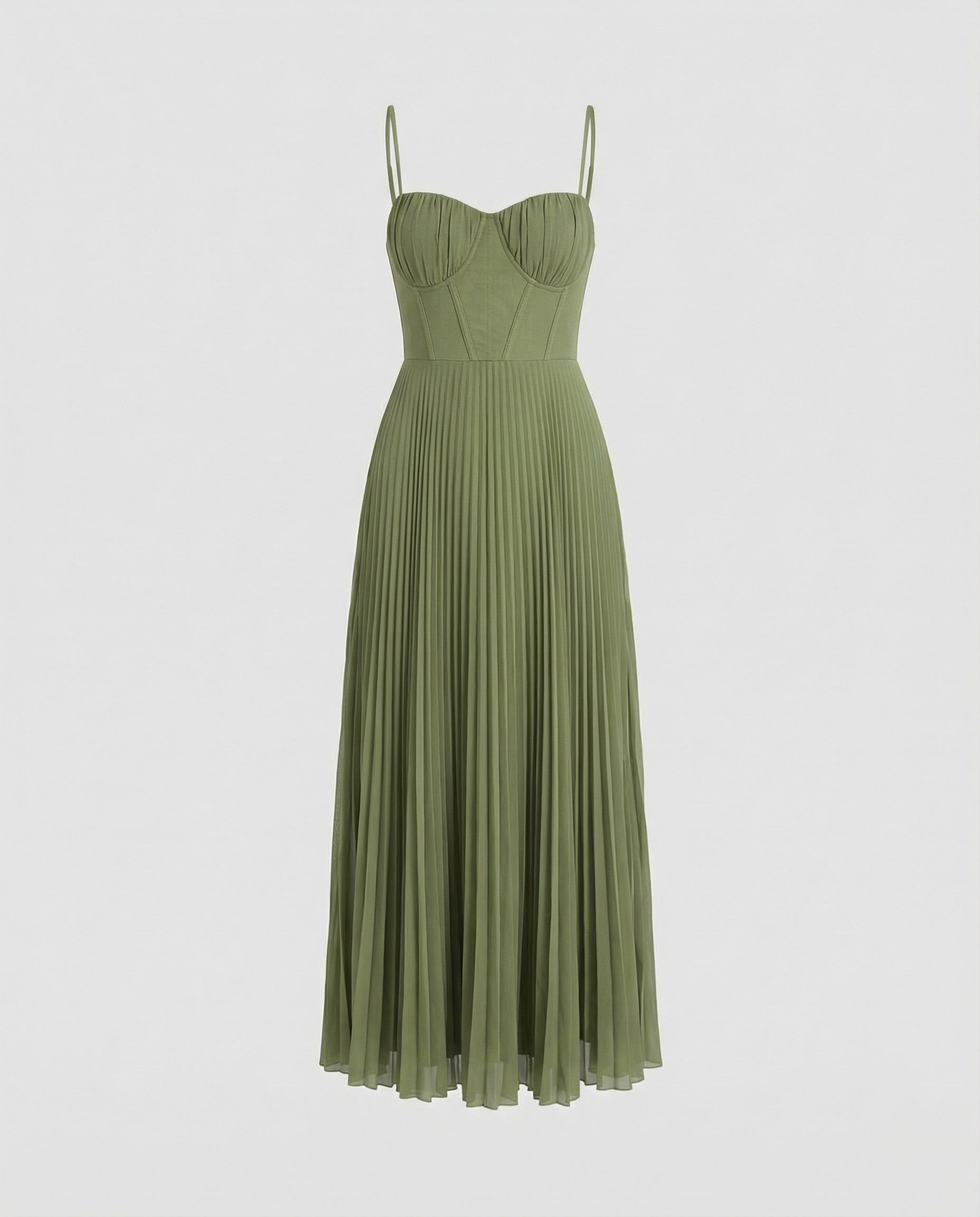 R&B | Midi Ärmellos Kleid Mit Gefälteltem Tüll-Bustier
