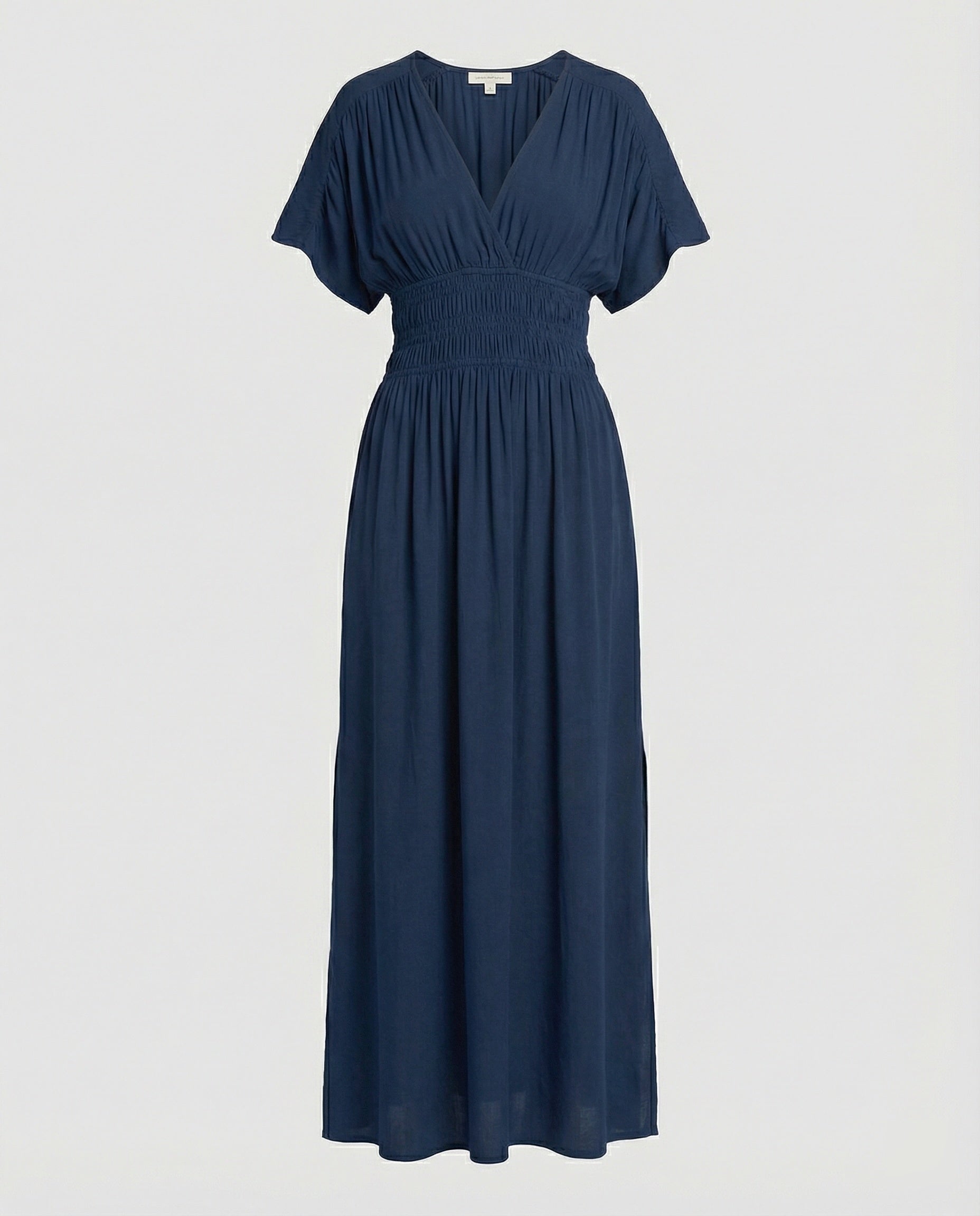 Damen Maxikleid Sommer V-Ausschnitt Schlitz