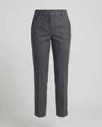 Damen Woll Stoffhose schmal geschnitten mit edlem Design