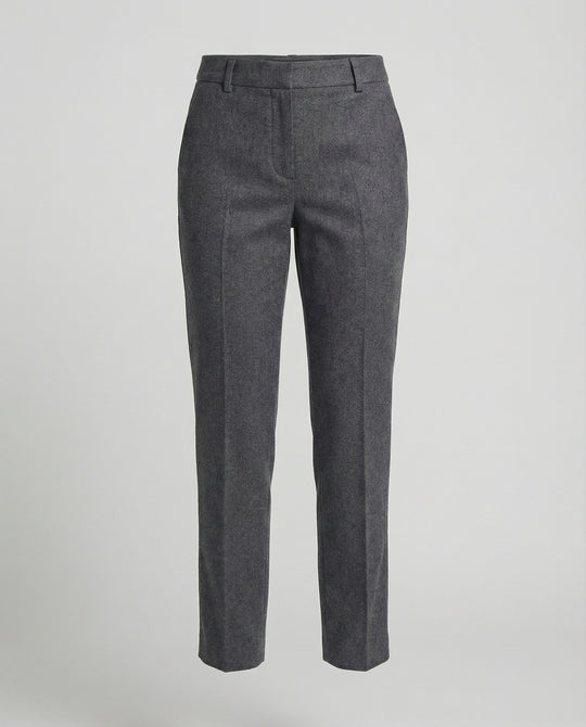 Damen Woll Stoffhose schmal geschnitten mit edlem Design