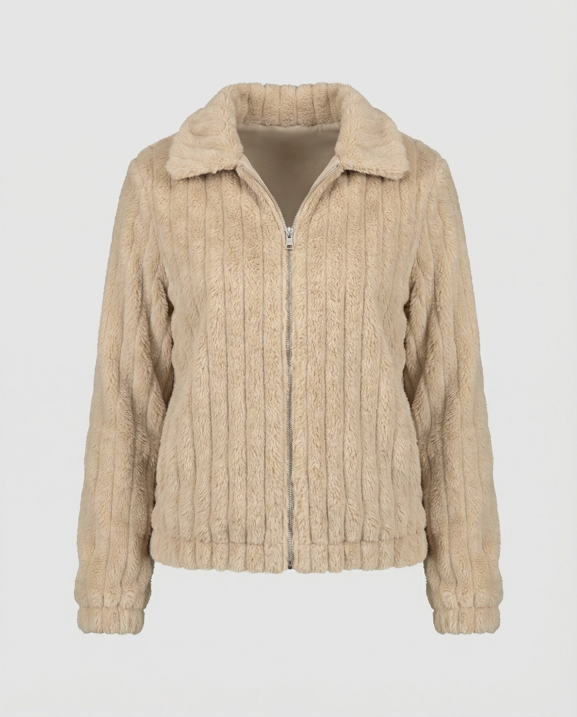 R&B | Stilvolle Teddy Damenjacke mit Kragen