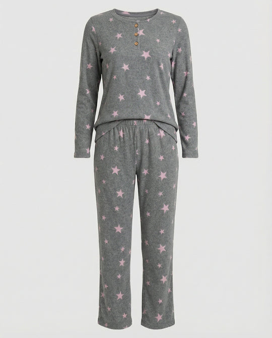 Damen Pyjama Set Damen Print