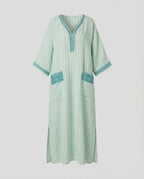 Leinen Kaftan Maxikleid Damen