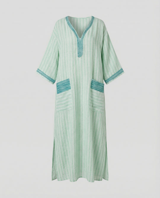Leinen Kaftan Maxikleid Damen