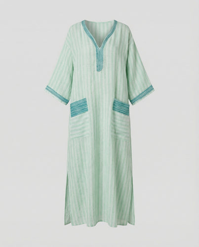 Leinen Kaftan Maxikleid Damen