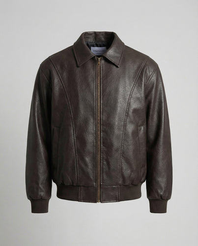 Herren Premium Leder Bomberjacke
