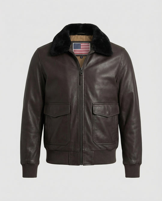 Herren Pilotenjacke mit Kunstpelz