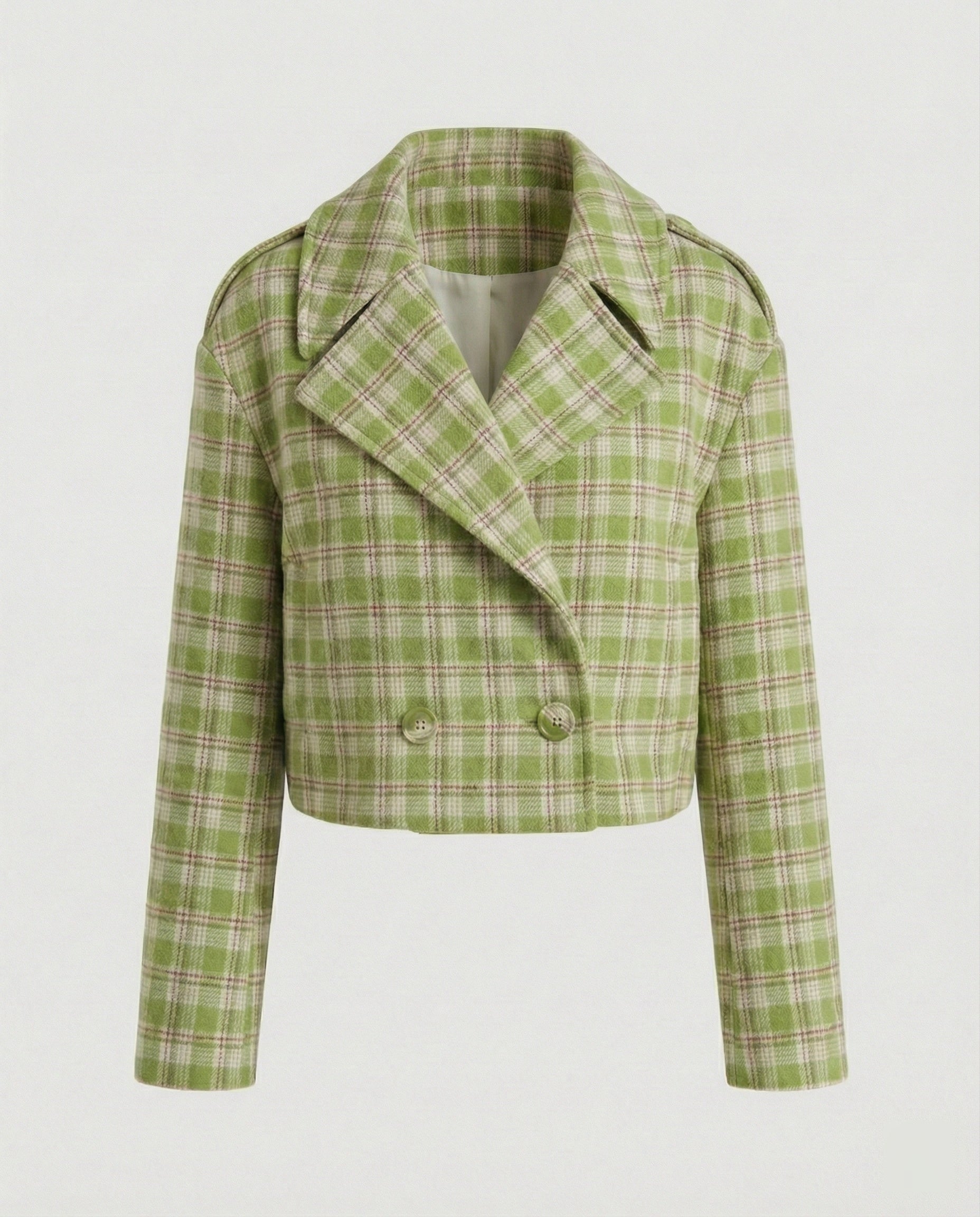 Damen Karierte Kurzjacke im Vintage-Stil