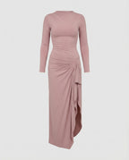 Damen Wickel-Abendkleid lang mit Schlitz