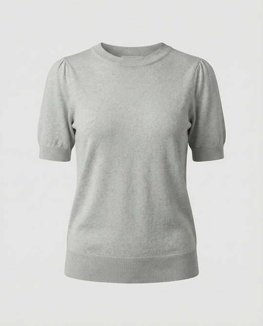 Damen Baumwollpullover mit kurzem Arm R&B