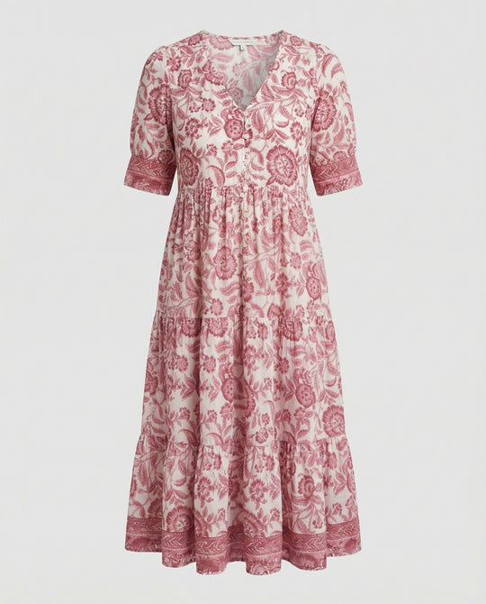 Damen Maxikleid mit Blumenmuster