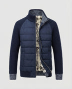 Herren Hybridjacke mit Kunstleder-Elementen