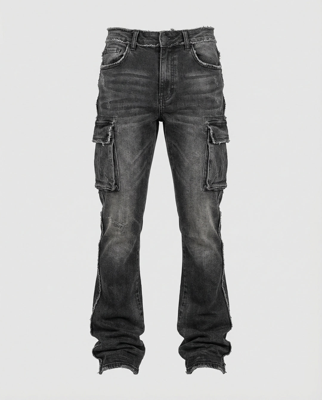 Herren Slim Fit Jeans mit Cargotaschen